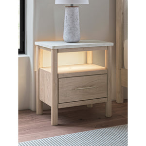 Detail view 4 of Cadmori Natural King 4 Piece Upholstered Room Group