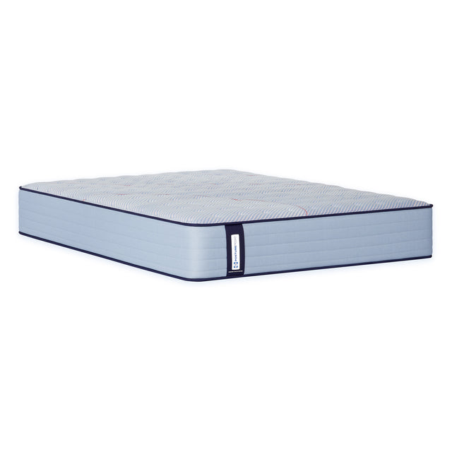 Front right view of Sealy Posturepedic Dallas Firm Tight Top Queen Mattress