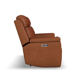 Amelia Power Reclining Console Loveseat with Power Headrests & Lumbar