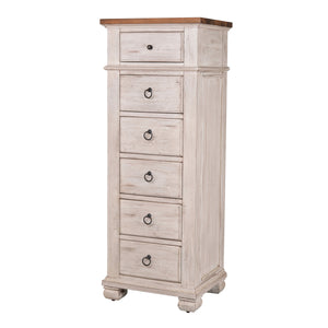 Front right view of Belmont Antique Linen Lingerie Chest