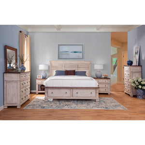A room setting featuring Belmont Antique Linen Dresser