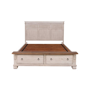 Belmont Antique Linen Queen Storage Bed QK1096651
