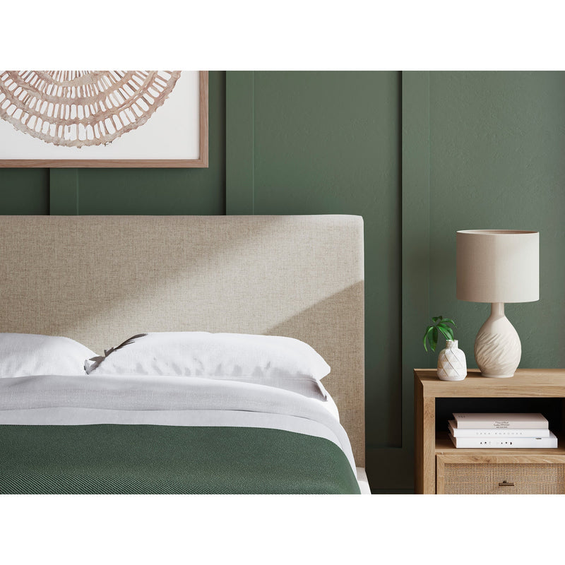 Detail view of Cadmori Gray California King Upholstered Bed