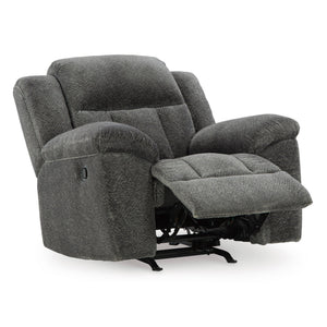 Detail view of Frohn Graphite Rocker Recliner