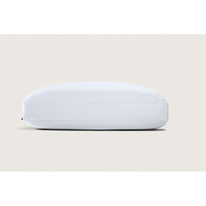 Side view of Queen White Purple Dream Layer Pillow
