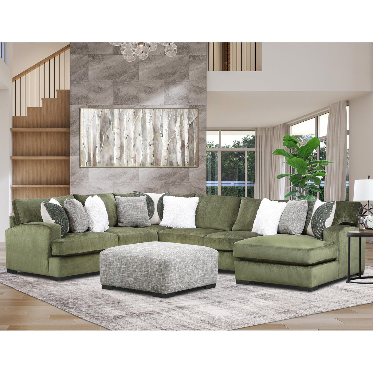 Bronte 3 Piece Right Chaise Sectional