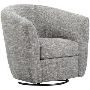 Front right view of Bronte Clover Swivel Accent Chair