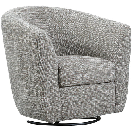 Front right view of Bronte Clover Swivel Accent Chair