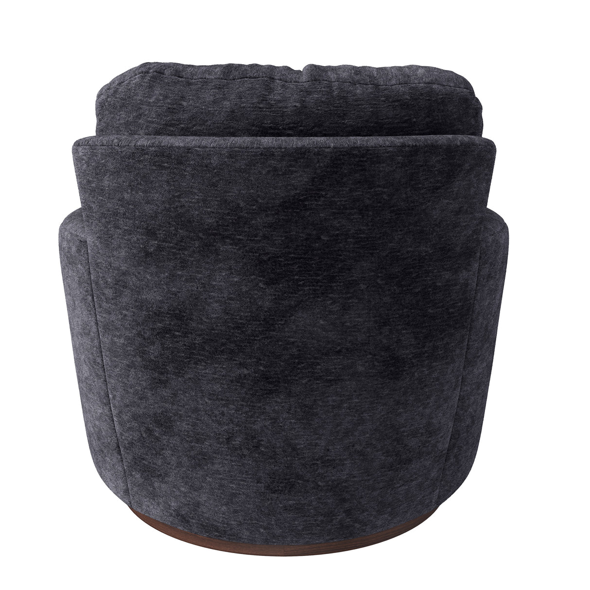 Back view of Brodi Charcoal Swivel Accent Chair