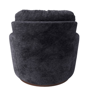 Back view of Brodi Charcoal Swivel Accent Chair