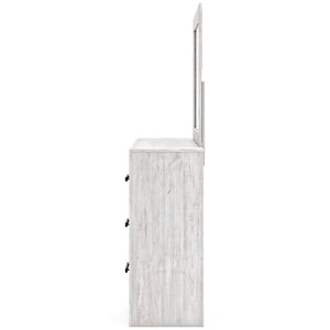 Side view of Cayboni White Mirror