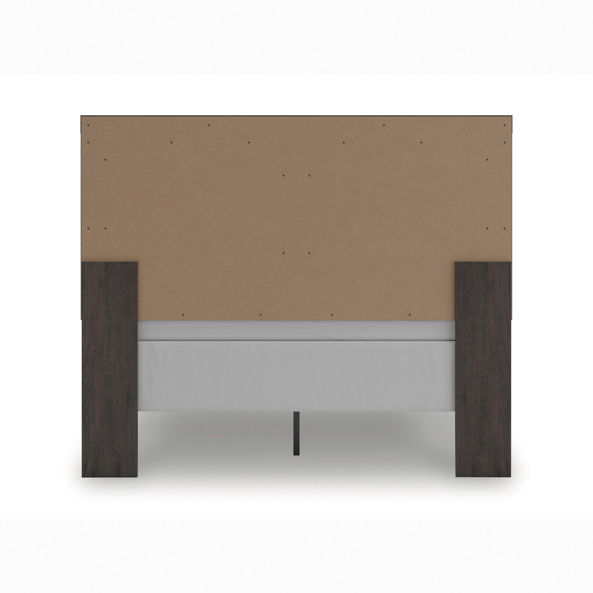 Back view of Prendonea Charcoal Queen Panel Bed