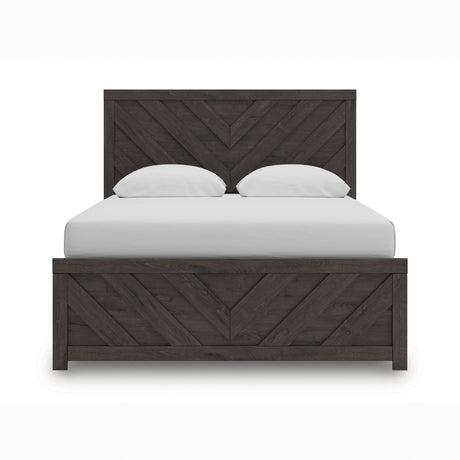 Prendonea Charcoal Queen Panel Bed QK1098718