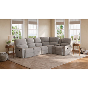 A room setting featuring Ava Oyster 5 Piece Sectional