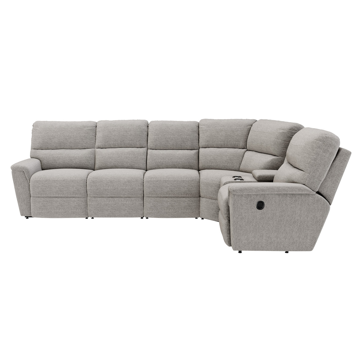 Side view of Ava Oyster 5 Piece Sectional