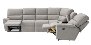 Ava Oyster 5 Piece Sectional with 2 Tri-Power Ends and 1 Tri-Power Armless