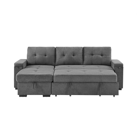 Toby Gray Sleeper Chaise Sofa QK1099339