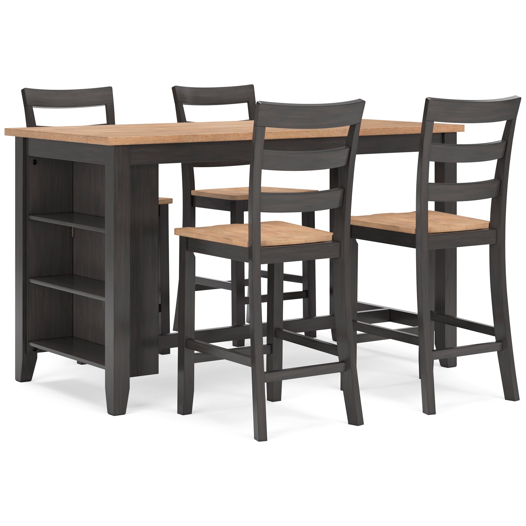 Gesthaven 5 Piece Rectangular Counter Dining Set - Thumbnail 2