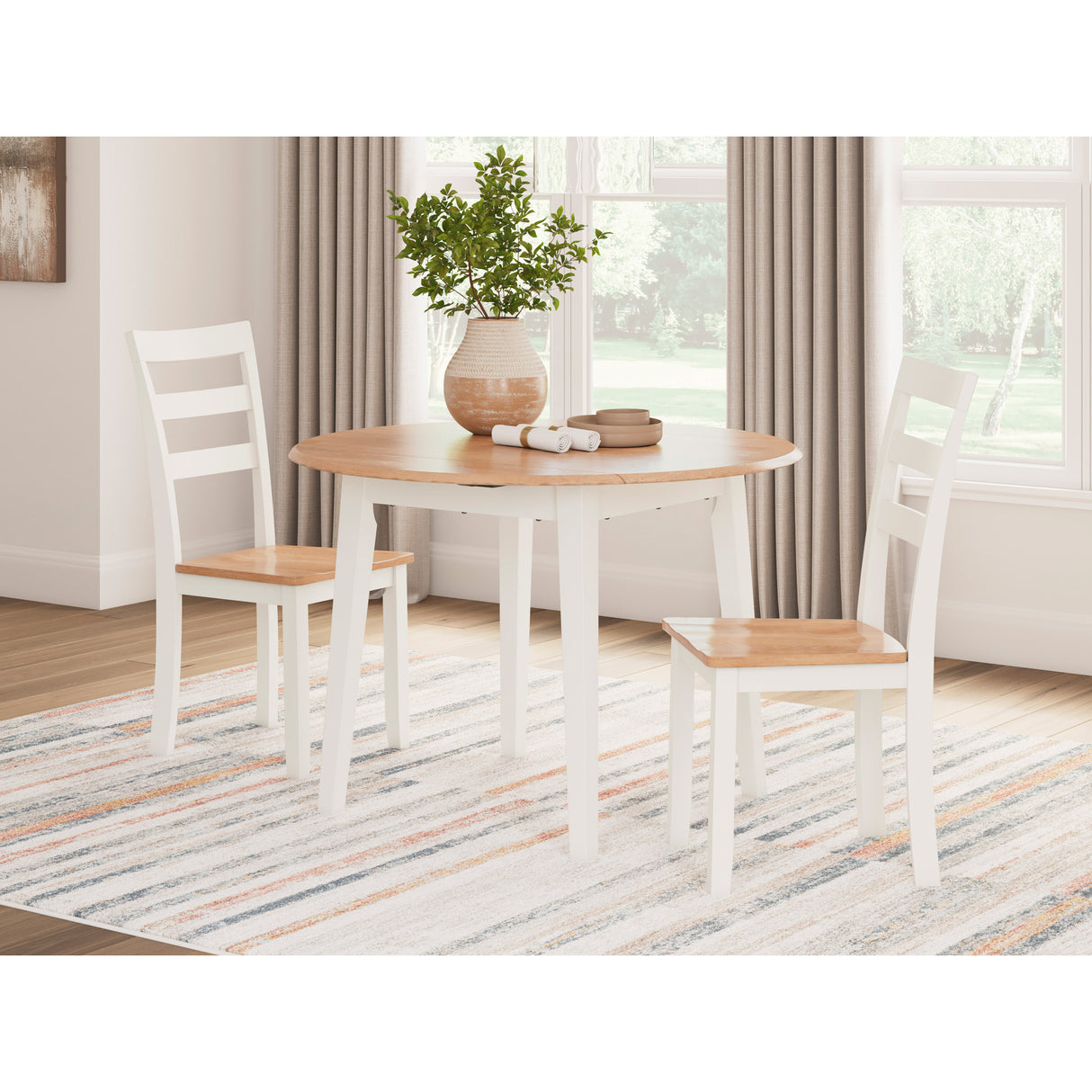 Gesthaven 3 Piece Round Drop Leaf Dining Set