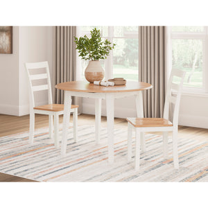 Gesthaven 3 Piece Round Drop Leaf Dining Set