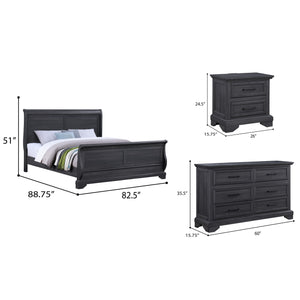 Faye 4 Piece Sleigh Bedroom