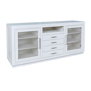 Front right view of Auburn Hills White 70 Inch Console
