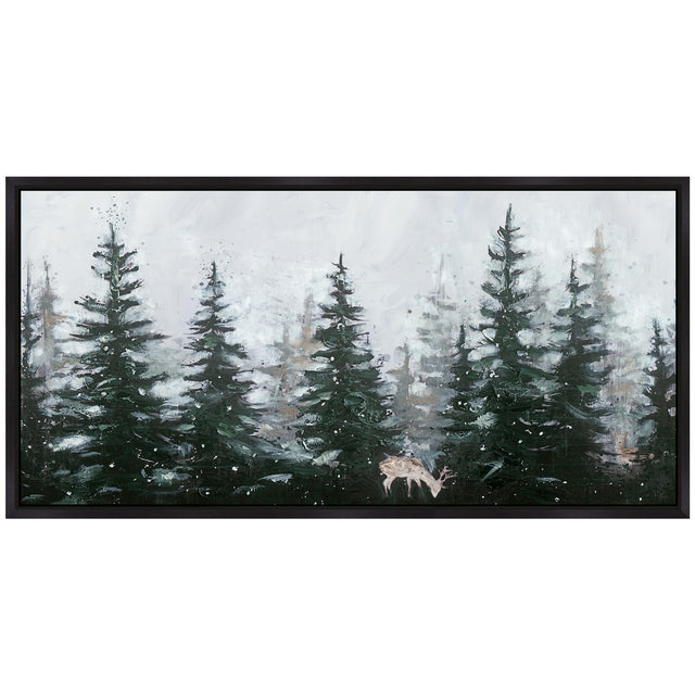 Deer In Forest Wall Art QK1100852