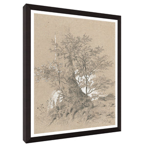 Front right view of Creek In Forest Wall Art
