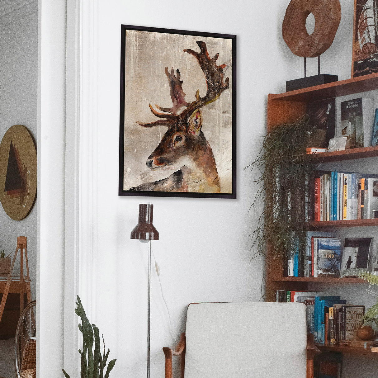 A room setting featuring Demure Wall Art