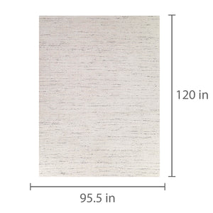 Detail image of Glynn Cream 8x10 Abstract Area Rug with overlay of product dimensions
