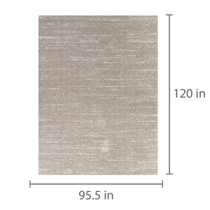 Detail image of Glynn Gray 8x10 Abstract Area Rug with overlay of product dimensions
