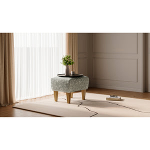 Room setting 2 featuring Riley Cream Ottoman