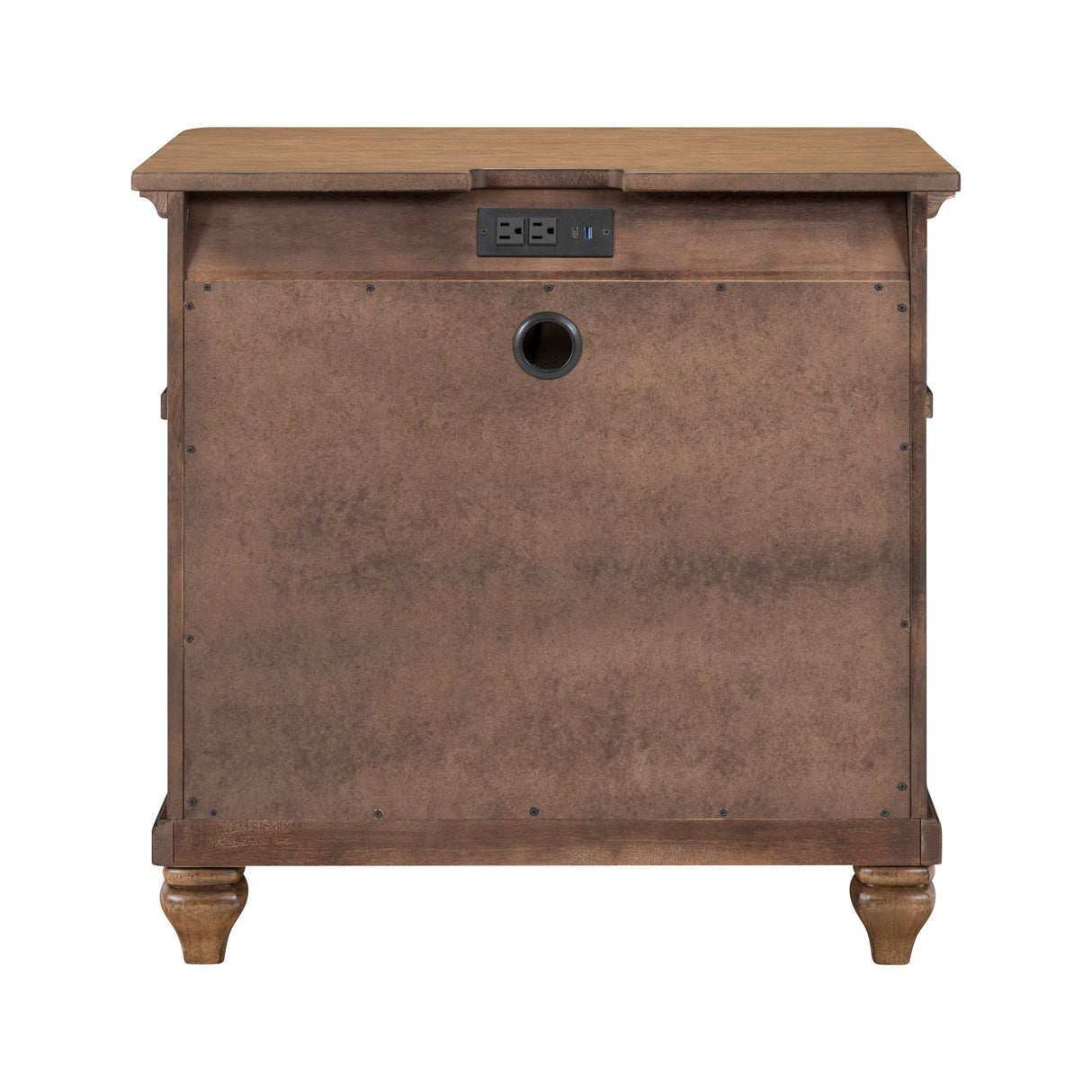 Back view of Paola Chestnut Nightstand