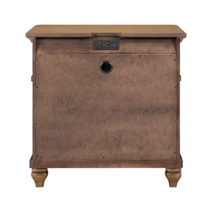 Back view of Paola Chestnut Nightstand