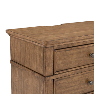 Detail view of Paola Chestnut Nightstand
