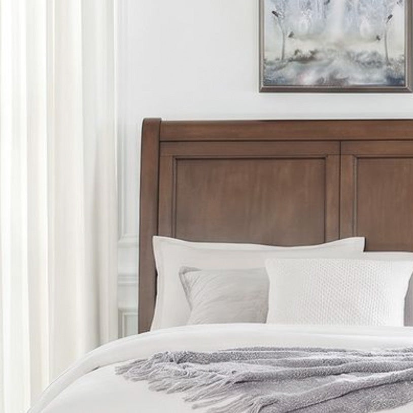 Swatch for the Paola Chestnut Queen 4 Piece Room Group