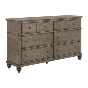 Front left view of Paola Gray 6 Drawer Dresser