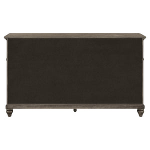 Back view of Paola Gray 6 Drawer Dresser