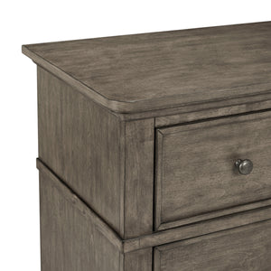 Detail view of Paola Gray 6 Drawer Dresser