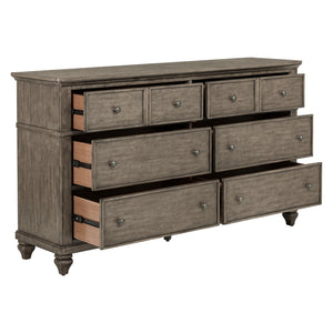 Open view of Paola Gray 6 Drawer Dresser