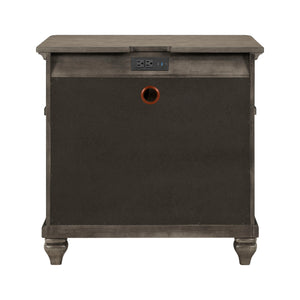 Back view of Paola Gray Nightstand