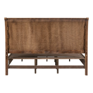 Back view of Paola Chestnut Queen Storage Bed