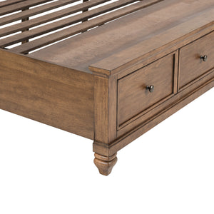 Detail view 3 of Paola Chestnut Queen Storage Bed