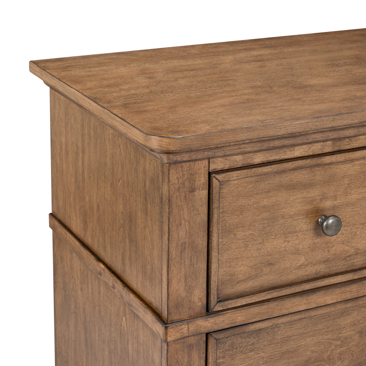 Detail view of Paola Chestnut 6 Drawer Dresser