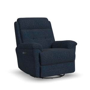 Front right view of Sophisticated Marina Swivel Power Recliner