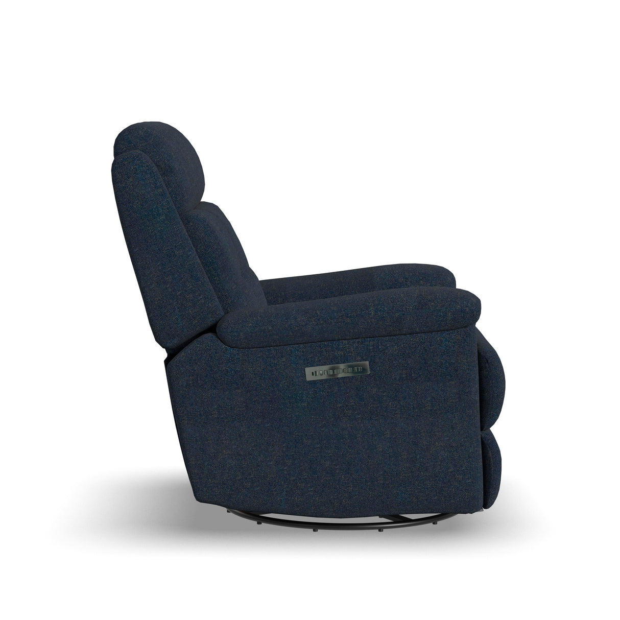 Side view of Sophisticated Marina Swivel Power Recliner