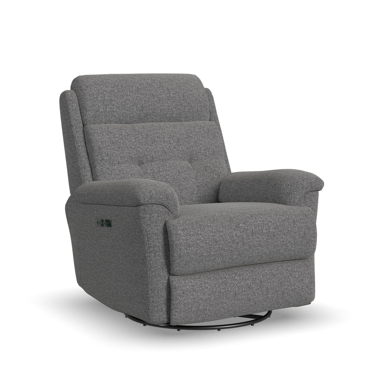 Front right view of Sophisticated Marble Swivel Power Recliner