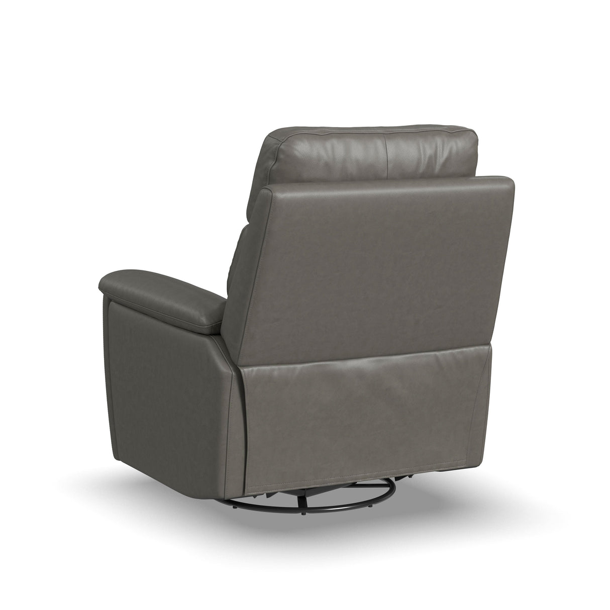 Back view of Refined Pewter Swivel Power Recliner