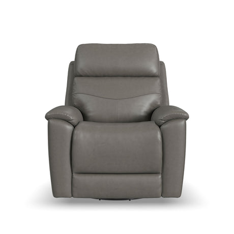 Refined Pewter Swivel Power Recliner QK1101561