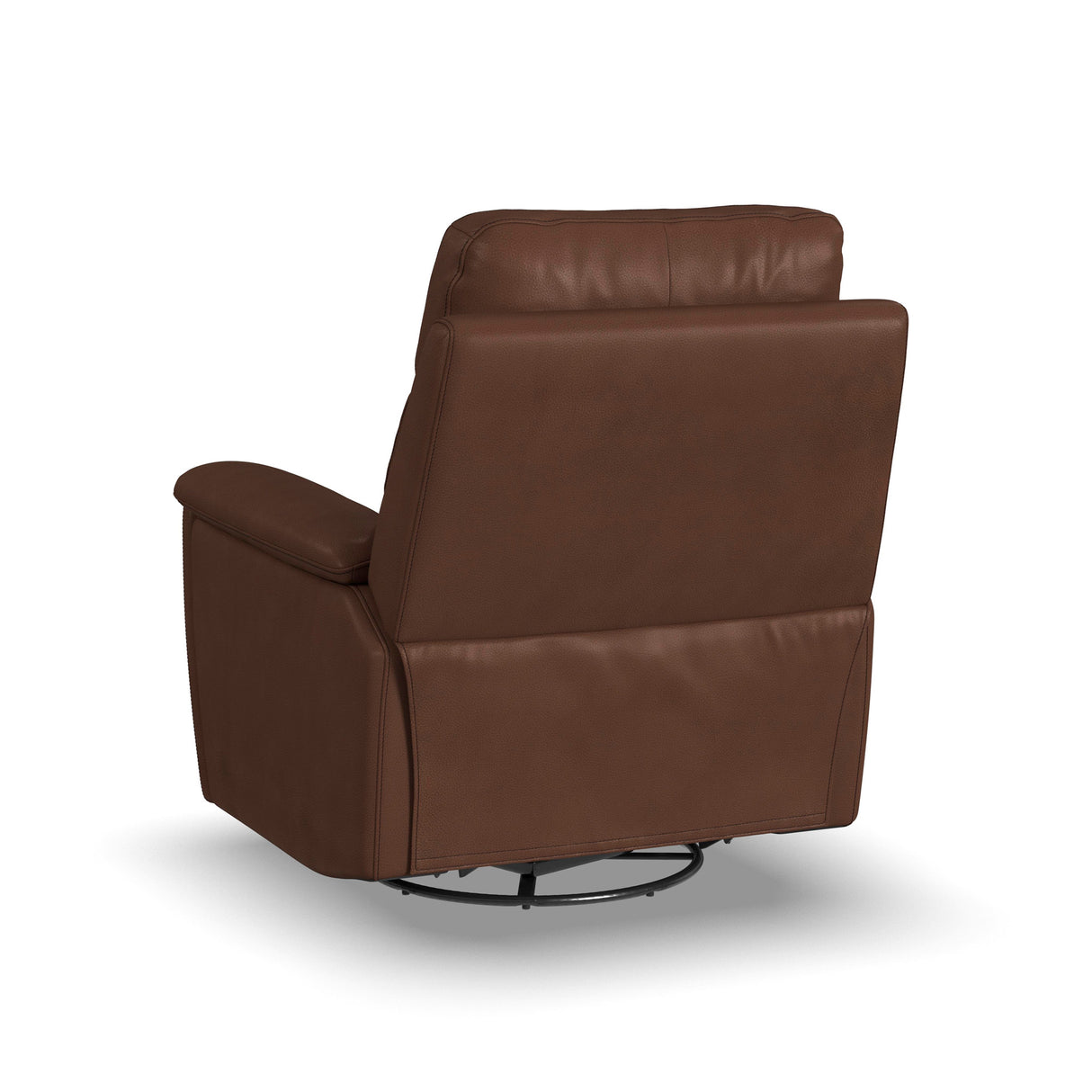 Back view of Refined Cocoa Swivel Power Recliner